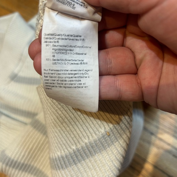 Hugo Boss Fabluna Sweater Vest Chunky Size M Cream Winter White Gray - Picture 8 of 10